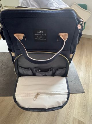 Mochila Pañalera con Cuna Plegable