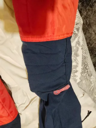 Pantalón de esquí vintage azul y rojo
