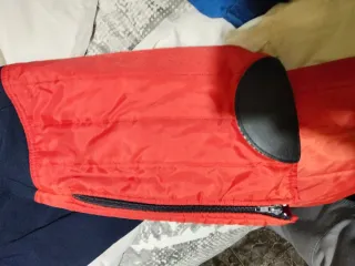 Pantalón de esquí vintage azul y rojo