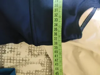 Pantalón de esquí vintage azul y rojo