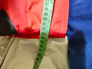 Pantalón de esquí vintage azul y rojo