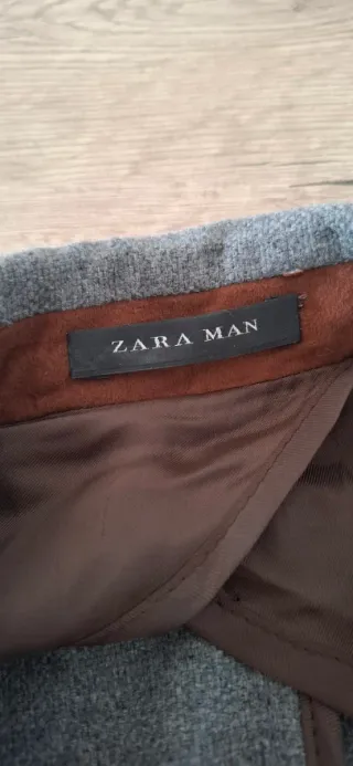 Chaqueta Zara Man Lana Gris