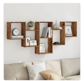 Estantería de madera rústica nueva en su caja