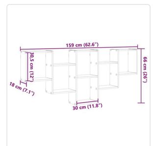 Estantería de madera rústica nueva en su caja