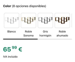 Estantería de madera rústica nueva en su caja