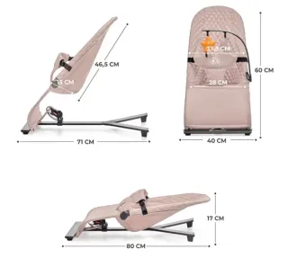 Hamaca Kinderkraft beige con juguetes