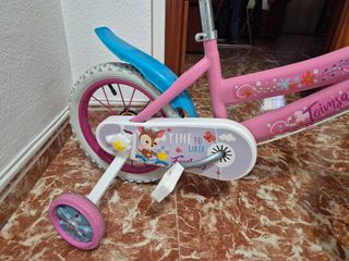 Bicicleta niña rosa y azul