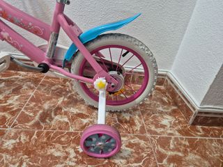 Bicicleta niña rosa y azul