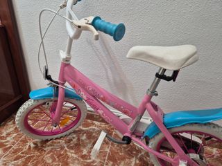 Bicicleta niña rosa y azul