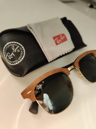 Ray-Ban especial madera polarizadas Clubmaster Woo