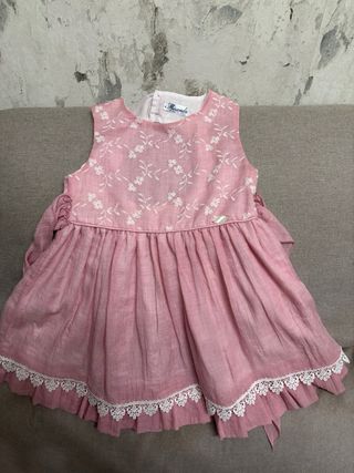 Vestido rosa Miranda bordado