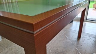 Mesa Comedor Madera y Vidrio.