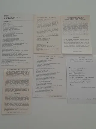 Lotto Santini Vescovi e Cardinali