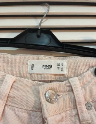 Pantalón vaquero largo Mango bicolor beige S nuevo