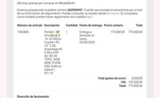 Portátil HP Omnibook X 14” + Cargador