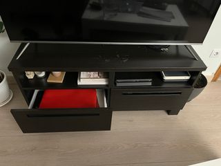 Mueble TV negro madera