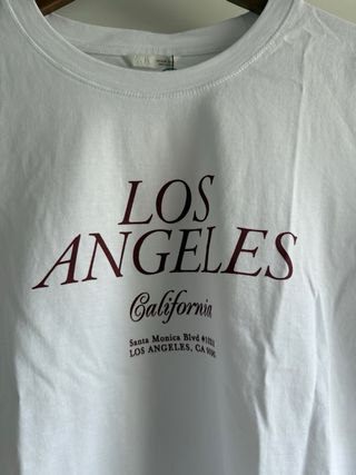 Camiseta Zara Los Angeles California Talla M