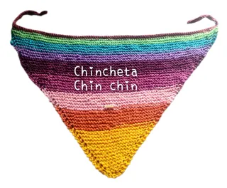 Chal tejido multicolor lana artesano