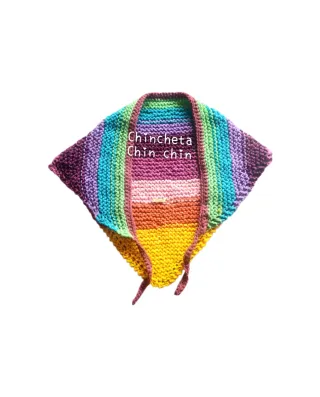 Chal tejido multicolor lana artesano