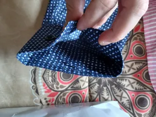 Camisa OHMY'S azul con puntos blancos