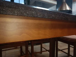 Mesa de piedra granito negro/gris cocina, salón..