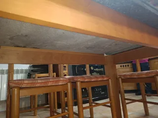 Mesa de piedra granito negro/gris cocina, salón..