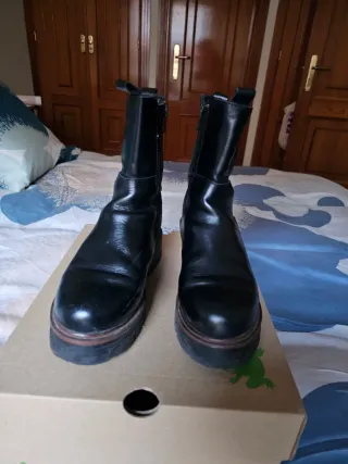 Botín negro piel mujer