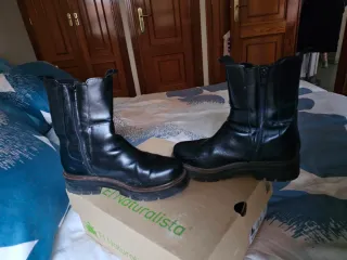 Botín negro piel mujer