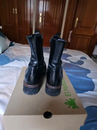 Botín negro piel mujer