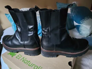 Botín negro piel mujer