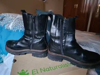 Botín negro piel mujer