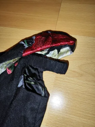 Vestido largo fiesta flores bordado