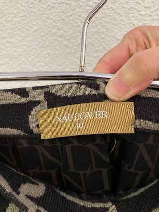 Falda de lana ajustada con estampado naulover t 40