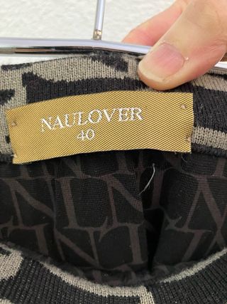 Falda de lana ajustada con estampado naulover t 40