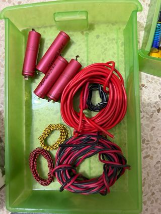 Lote componentes electrónicos transformadores etc