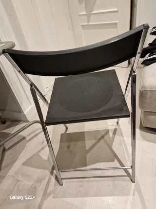 Sillas plegables de acero negro