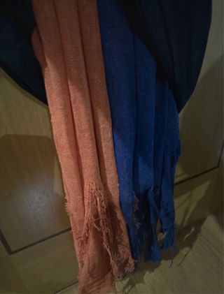 Scary hanging clown with light eyes