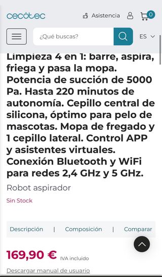 (PRECINTADO)Robot Aspirador Conga 7690 autovacido