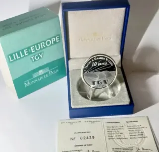 Moneda 10 Euro Francia TGV 2010