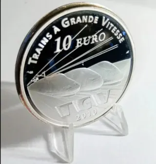 Moneda 10 Euro Francia TGV 2010