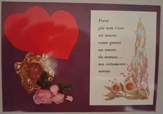 Cartolina con frase d'amore