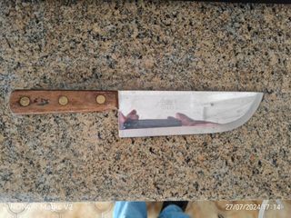 Coltello mannaia cucina legno metallo