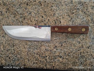 Coltello mannaia cucina legno metallo