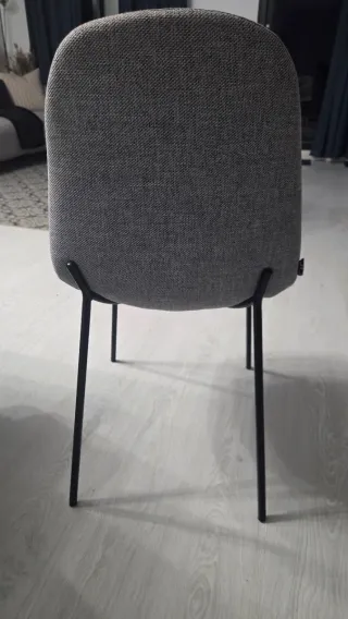 Sillas comedor tapizadas gris patas negras