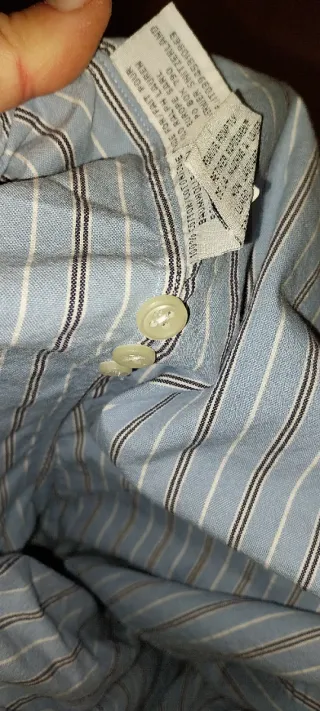 Camisa Polo Ralph Lauren Rayas Azul y Blanca