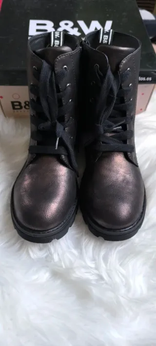 Botas B&W break & walk grises metalizadas