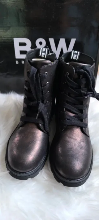 Botas B&W break & walk grises metalizadas