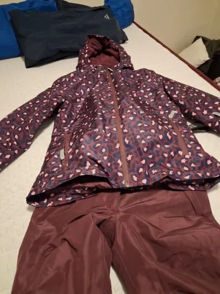 Traje de esquí niña estampado leopardo talla 10