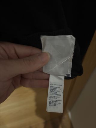 Jersey Tommy Hilfiger Negro Cuello Pico Hombre