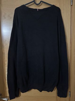 Jersey Tommy Hilfiger Negro Cuello Pico Hombre